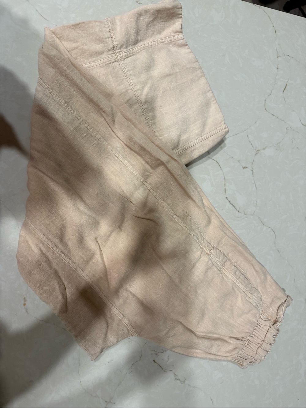 Free People Light Pink Cropped Ankle Pants